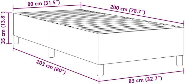 Actual product image vidaXL Plattformbett (80 x 200 cm)