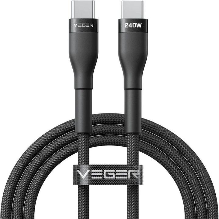 Produktbild Veger Cable Cable Typ C to Typ C PD 5A 240W CC03 1,5 m black (1.50 m, 240 W)