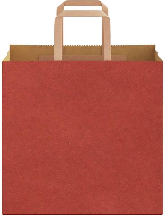 Actual product image VidaXL Kraft paper bags 50 pcs. with handle red 26x17x25 cm paper bag (Gift bag, 50 x)