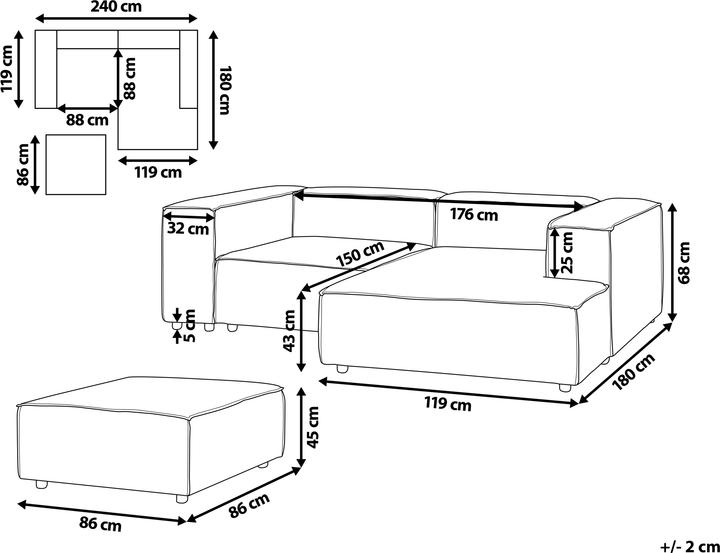 Actual product image Beliani Ardal (Corner sofa)
