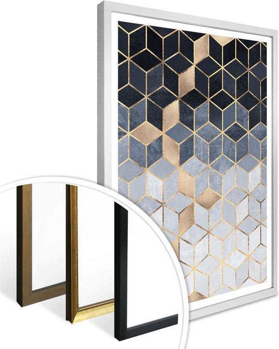 Image du produit Trenddeko Géométrie bleue (24 x 30 cm)
