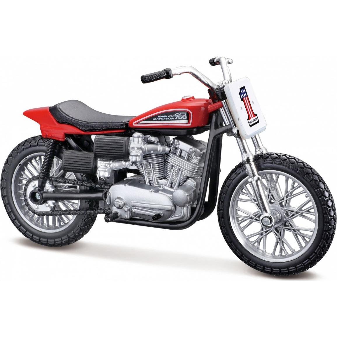Maisto Metallmodell HD 1972 XR750 Rennrad 1/18