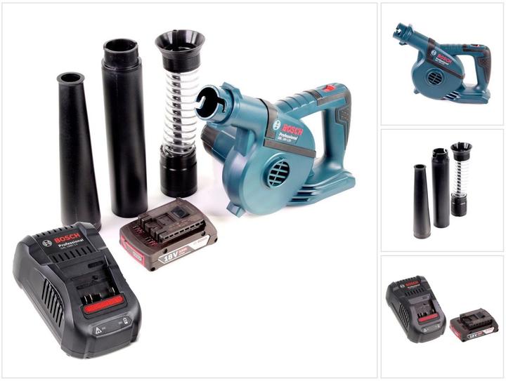 Produktbild Bosch Professional Bosch GBL 18 V-120 Akku Gebläse Laubbläser mit 1x Bosch GBA 18V 2,0 Ah Akku + GAL 1880 CV Ladegerät (Akkubetrieb, Laubsauger)