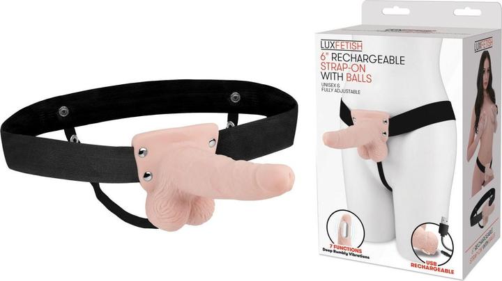 Produktbild Lux Fetish Strap-On "Rechargeable Strap-on with Balls"