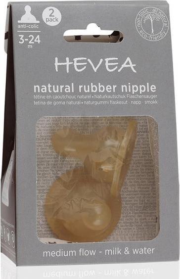 Actual product image Hevea Teat medium flow 2 pieces
