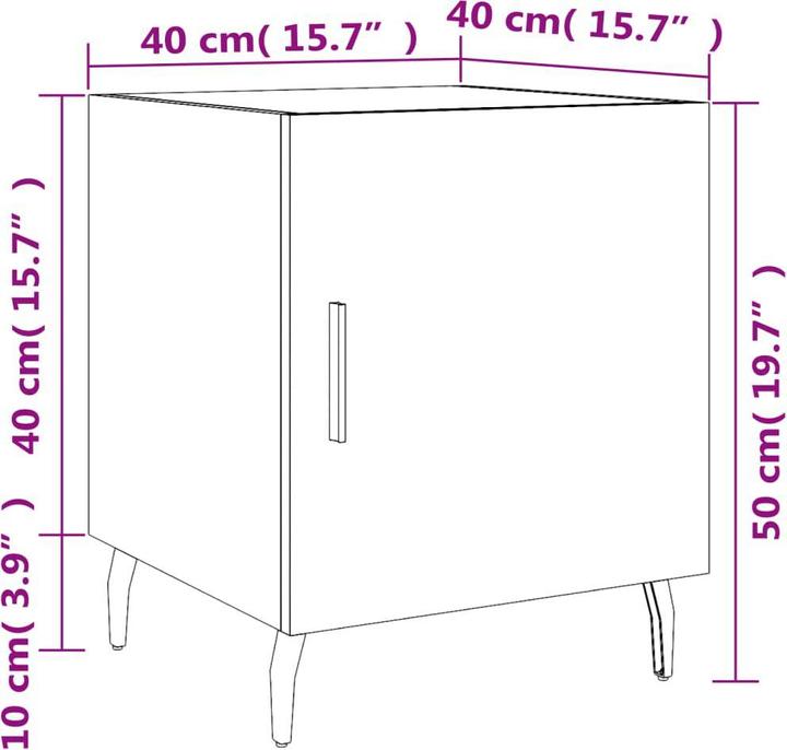 Immagine prodotto vidaXL Nachttisch (40 x 40 x 50 cm)