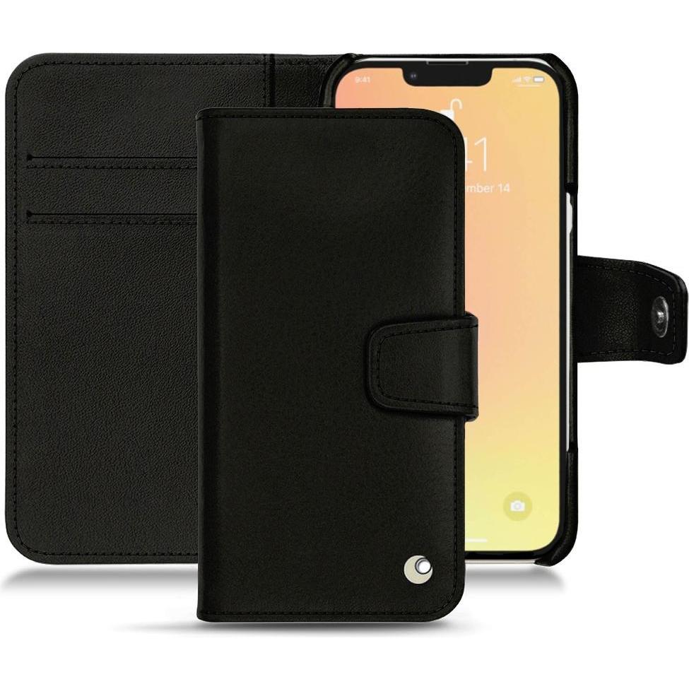 Noreve Lederschutzhülle Wallet (Apple iPhone 13 mini), Smartphone Hülle, Schwarz