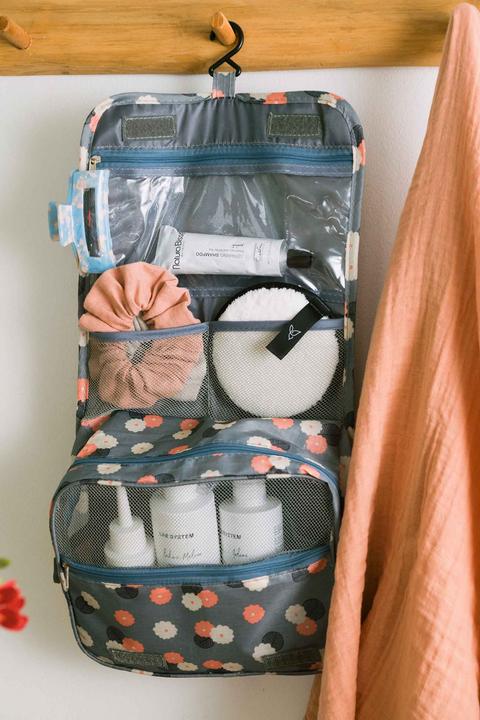 Immagine prodotto Noya Faltbare Reise Kulturtasche, Waschbeutel mit Trageschlaufe & Haken, Blumen (1 l)