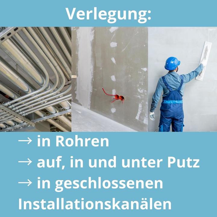 Produktbild Kalitec 10 Meter H05V-K 0,5 mm² grau Verdrahtungsleitung I Aderleitung flexibel I PVC Einzelader I L (10 m)