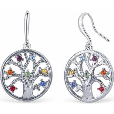 Crystalp, Ohrringe, Flattering earrings with Chakra Tree of life crystals 40093.MLT. R