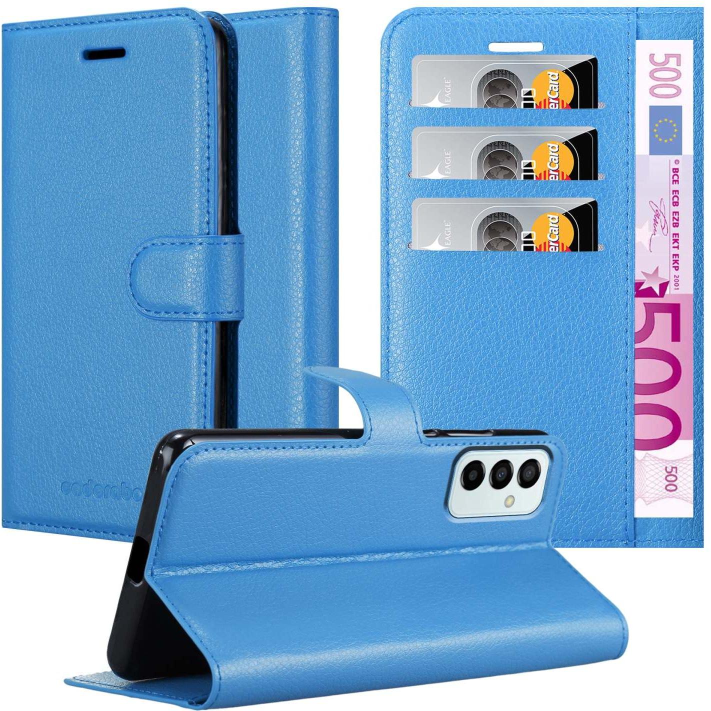 Cadorabo Book Stand Hülle für Samsung Galaxy M23 5G (Samsung Galaxy M23 5G), Smartphone Hülle, Blau