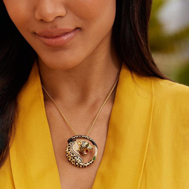 Actual product image Seinerzeit Kiani leopard pendant/brooch (Silver 925, Enamel)