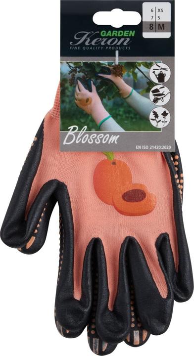 Produktbild Kerbl Gartenhandschuh Blossom, Gr. 8 apricot, genoppt (8)
