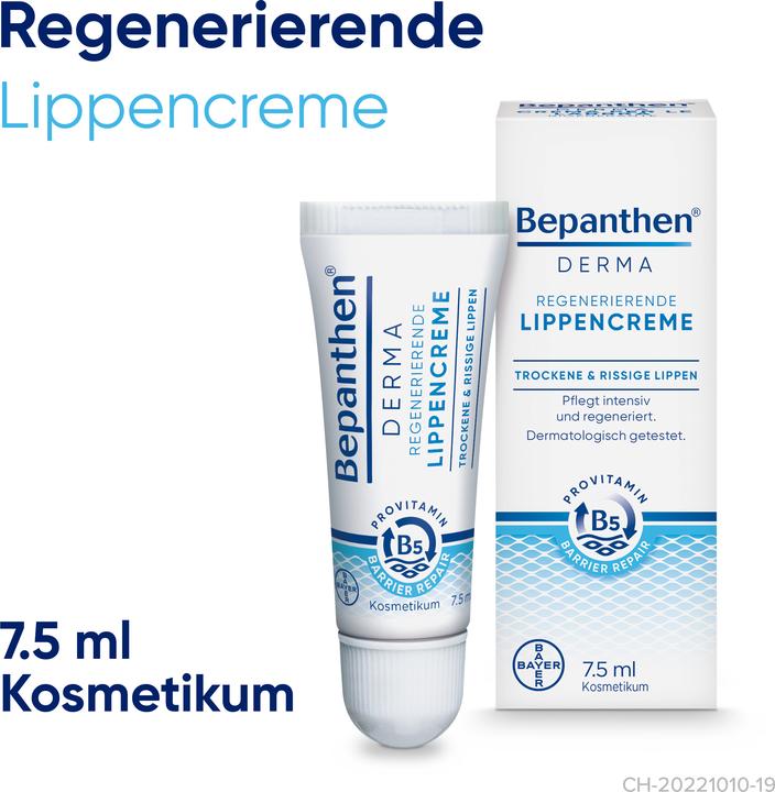 Produktbild Bepanthen Derma Regenerierende Lippencreme (Lippencrème, 7.50 ml)