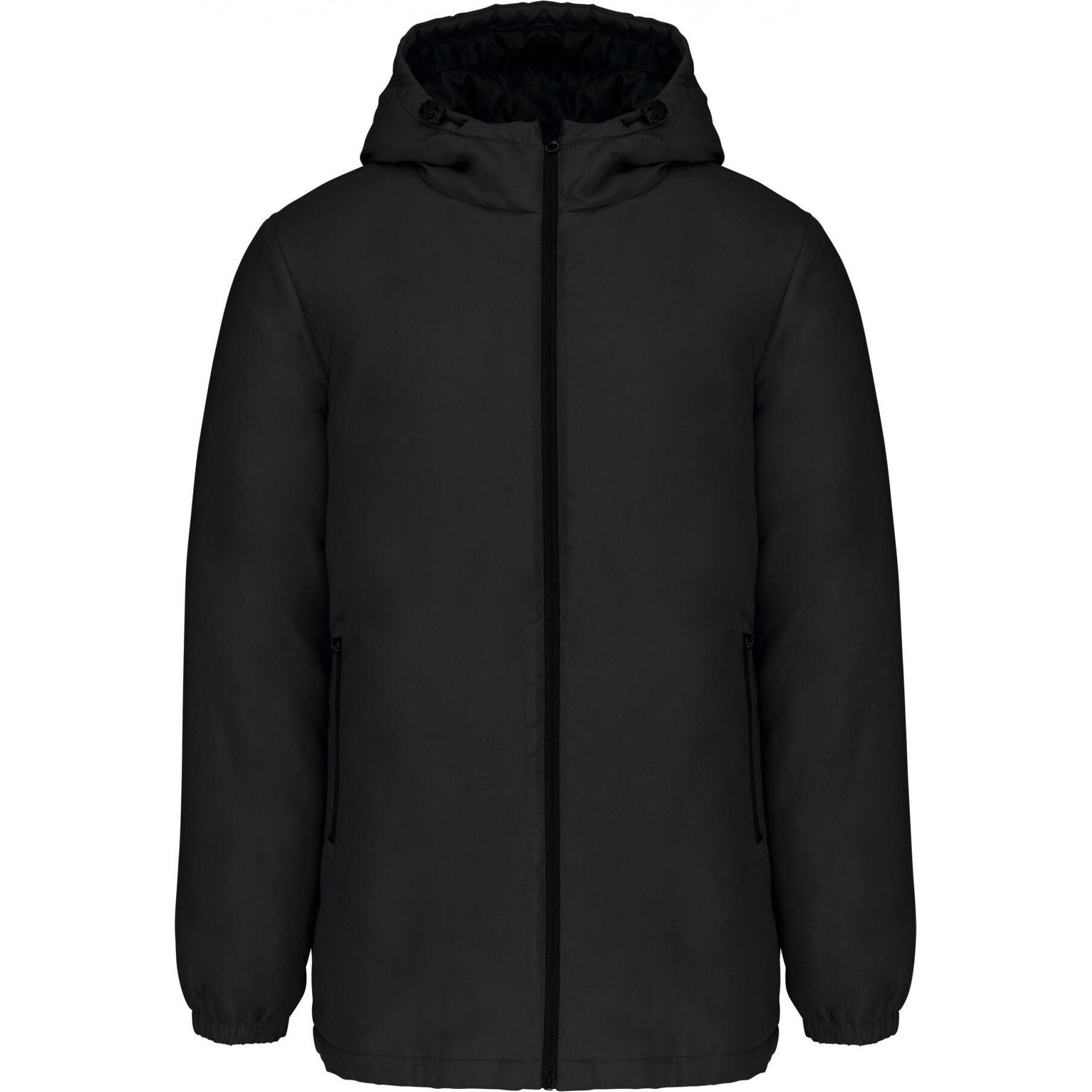 Kariban, Herren, Jacke, Recycelte Kapuzenparka (XXL), Schwarz, XXL