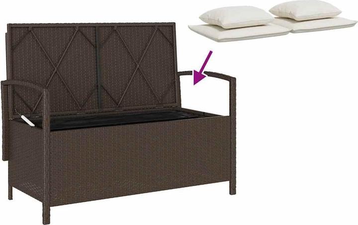 Actual product image vidaXL Gartenbank mit Stauraum
