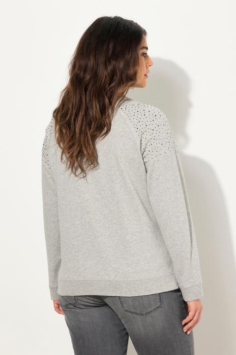 Produktbild Ulla Popken Sweatshirt, Ziernieten, Oversized, Rundhals, Langarm (46, 48)