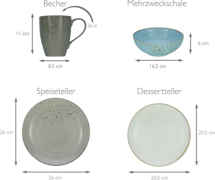 Actual product image CreaTable Nature Collection (16 Piece)