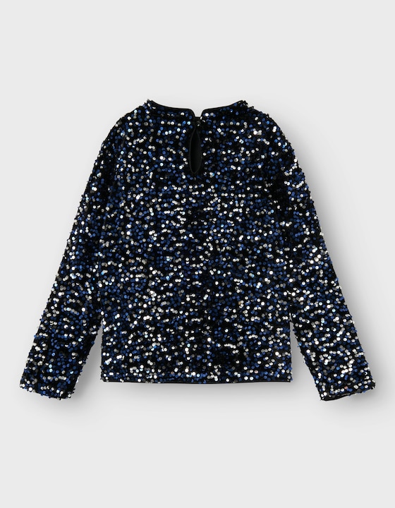 Actual product image Name it Sequin top with long sleeves (116)