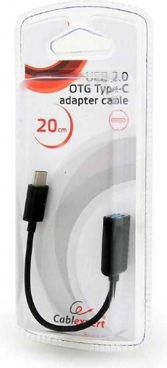 Image du produit Gembird AB-OTG-CMAF2-01 câble changeur de genre USB Type-C USB Type-A Noir (0.20 m, USB 2.0)