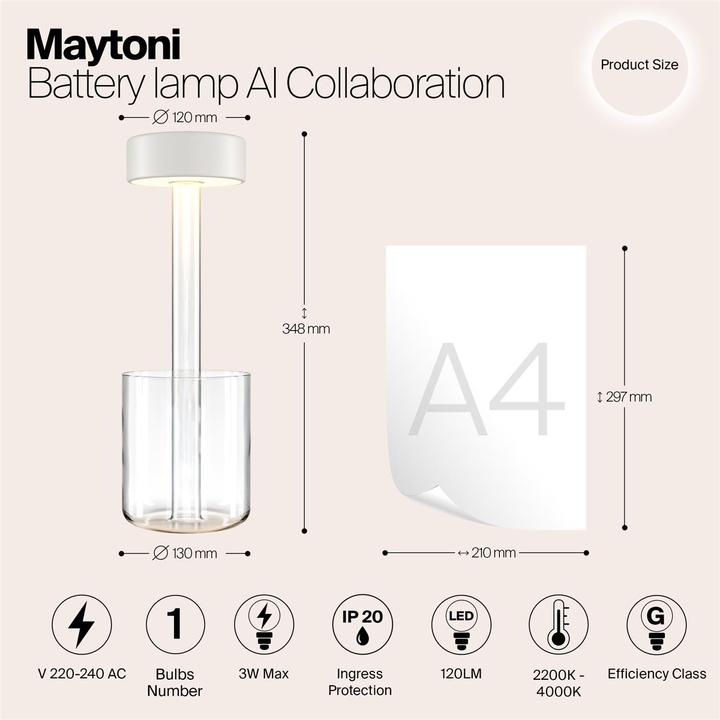 Actual product image Maytoni AI Collaboration (120 lm, E14)