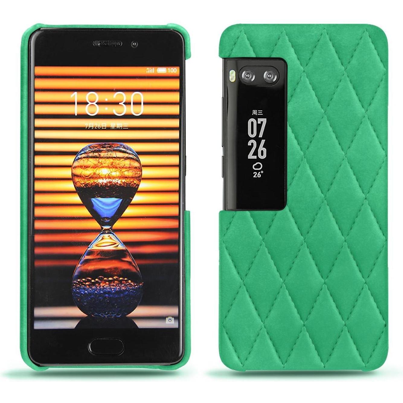 Thumbnail - Noreve Lederschutzhülle (Meizu Pro 7), Smartphone Hülle, Grün