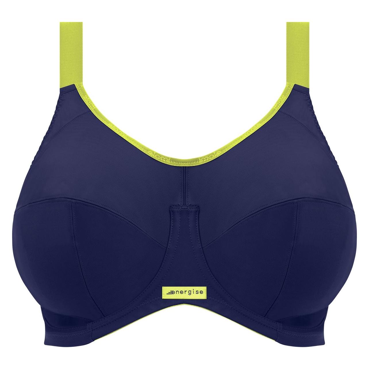 Elomi, Sport-Bh, Energise Uw Sports Bra Dames Sportbeha - Navy - Maat 90I (90 I), Blau