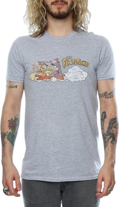 Produktbild The Flintstones Family Car Distressed TShirt (S)