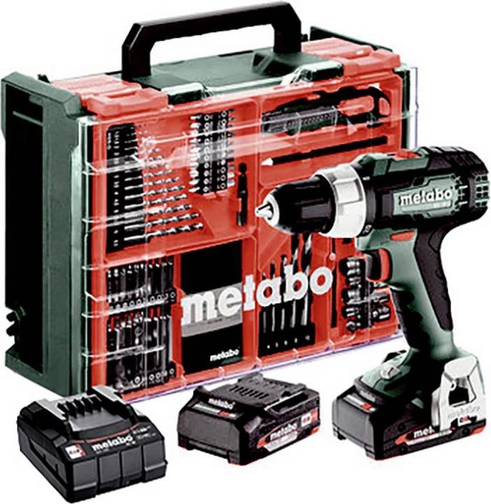 Metabo BS 18 L Set 614051710 Akku-Bohrschrauber 18 V 2 Ah Li-Ion bürstenlos, in (Sans source d'énergie externe)