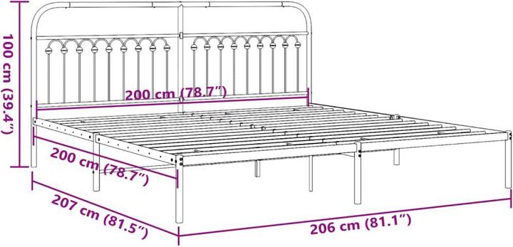 Image du produit vidaXL Bettgestell (200 x 200 cm)