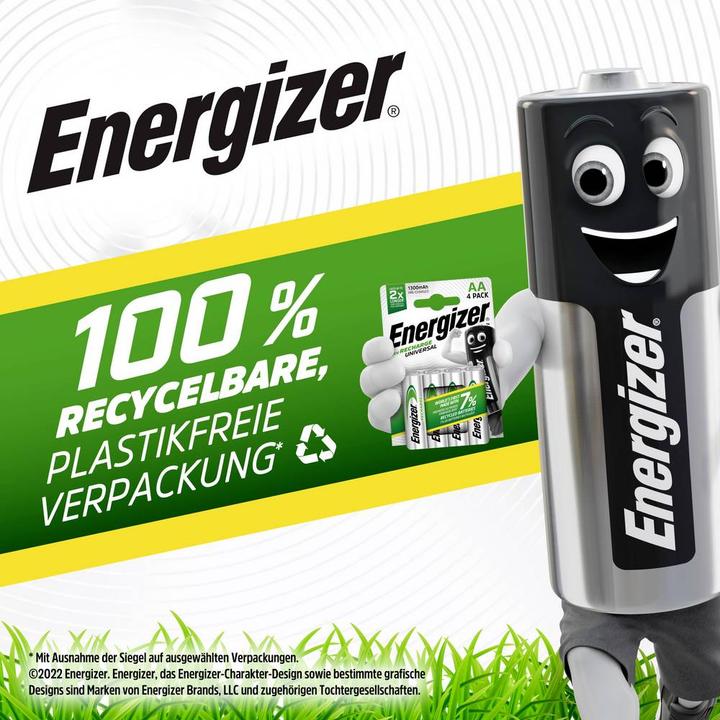 Productafbeelding Energizer Herladen Universeel (4 Pcs., AA, 1300 mAh)