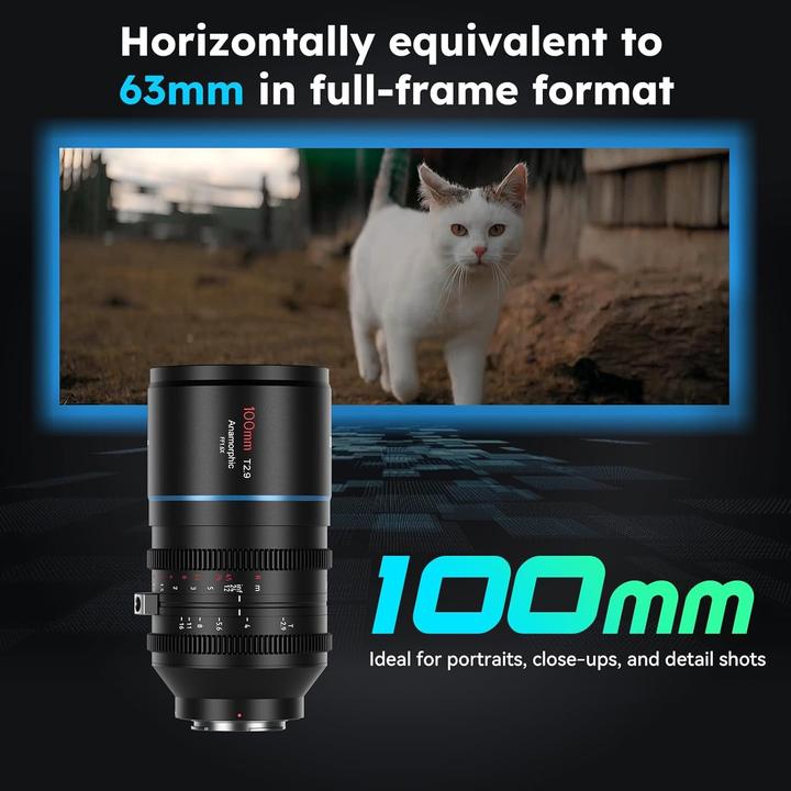 Produktbild Sirui Venus 100mm T2.9 1.6x anamorphotes Vollformat-Objektiv(E mount) (Sony E, Vollformat)