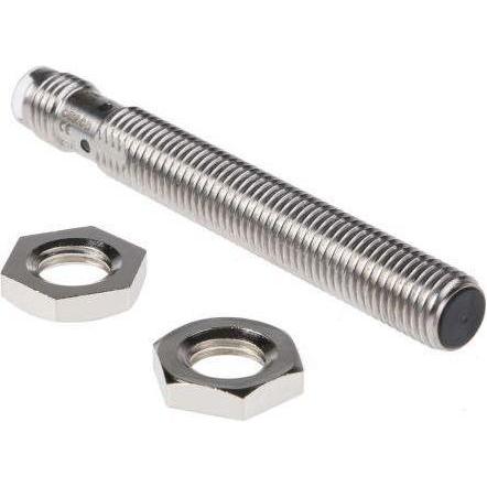 Omron Sensore di prossimità induttivo a barilotto, M8 x 1, rilevamento 2 mm, uscita PNP, 12 24 V CC, IP67, Modulo elettronico
