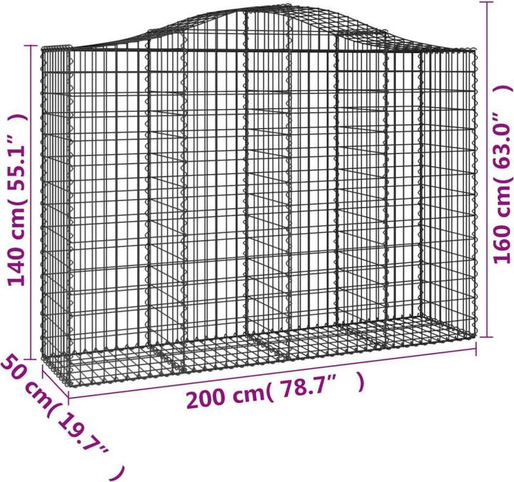 Produktbild vidaXL Gabionenkorb