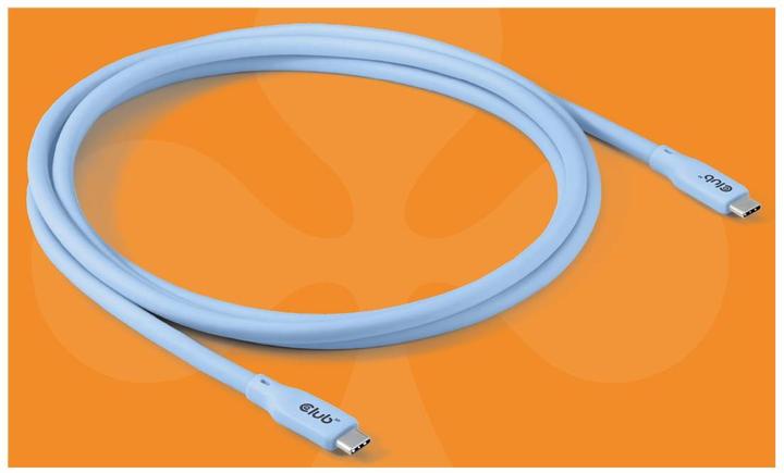 Actual product image Club 3D Club3D Lifestyle USB-C cable PD 240W,20Gbps 2m blue pc/st retail (2 m, USB 4.0, 240 W)