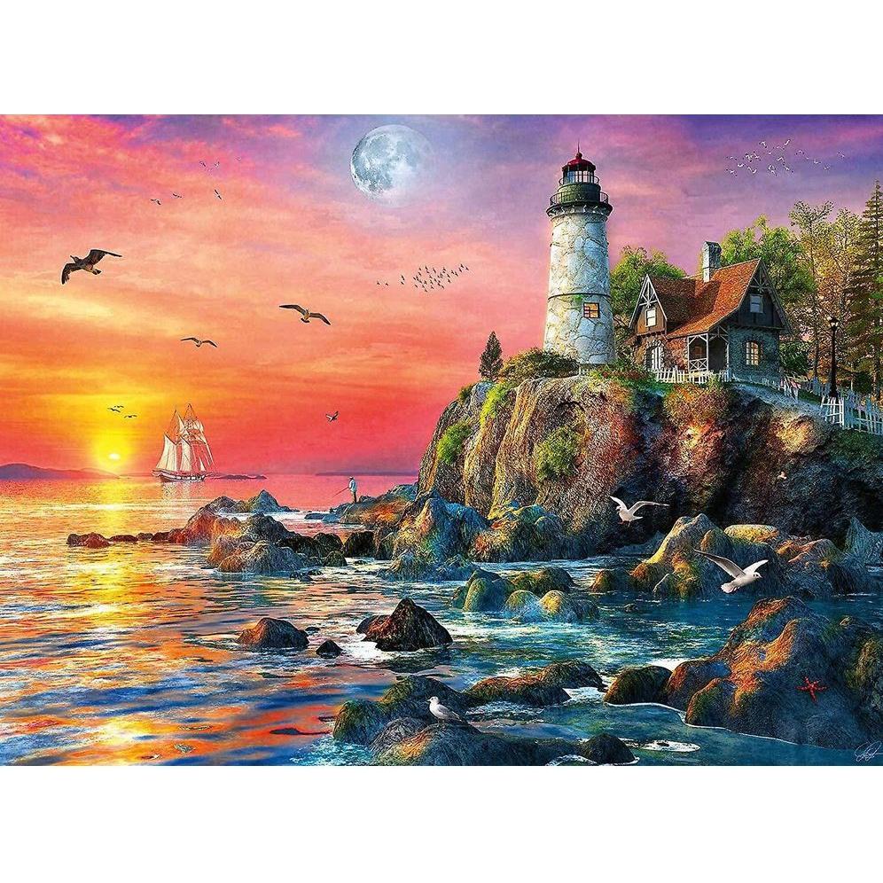Thumbnail - Ravensburger Leuchtturm am Abend (500 Teile)