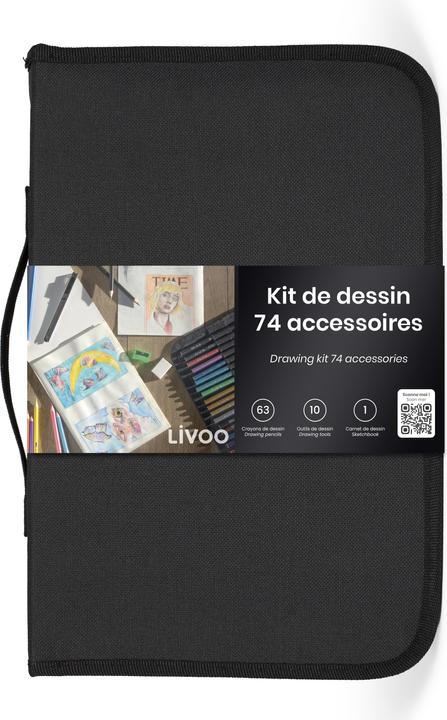 Image du produit Livoo Kit de dessin 74 accessoires