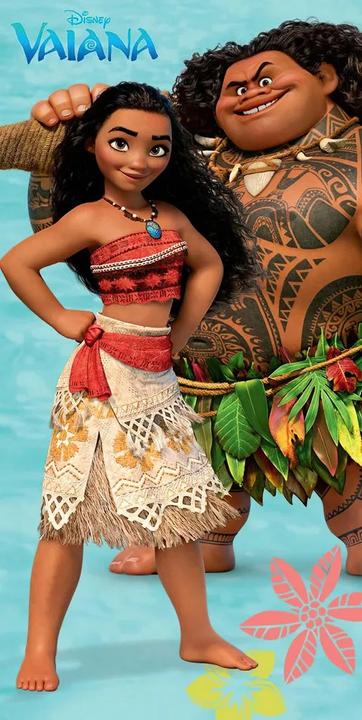 Produktbild Tinisu Vaiana Disney Handtuch Baumwolle Strand Badetuch 70x140cm (70 x 140 cm)