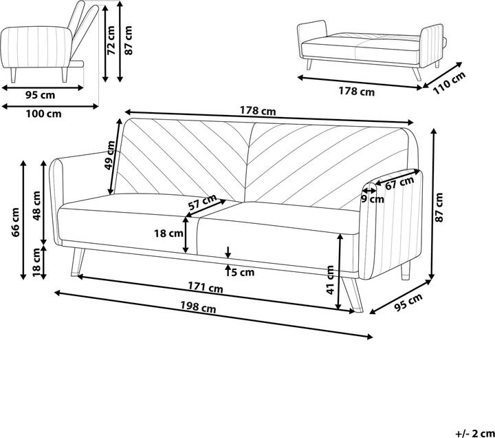 Produktbild Beliani Senja (3-Sitzer)