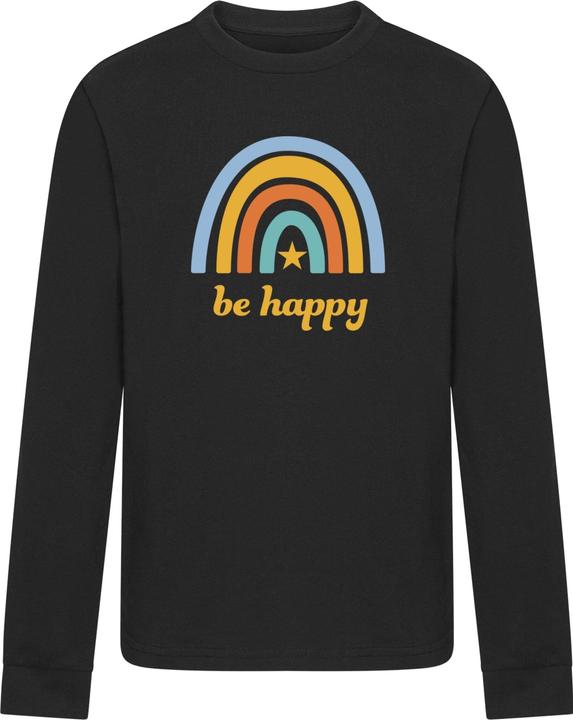 Produktbild Merchcode Kids Be Happy Rainbow - Longsleeve - 184765 (122, 128)