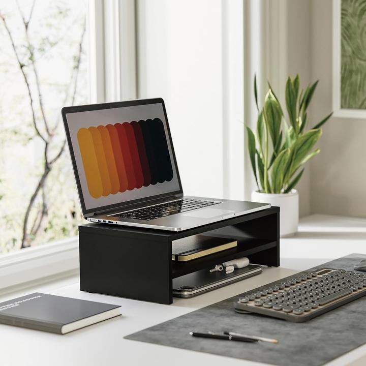 Actual product image Fitueyes Ergonomischer Monitorständer mit Ablage