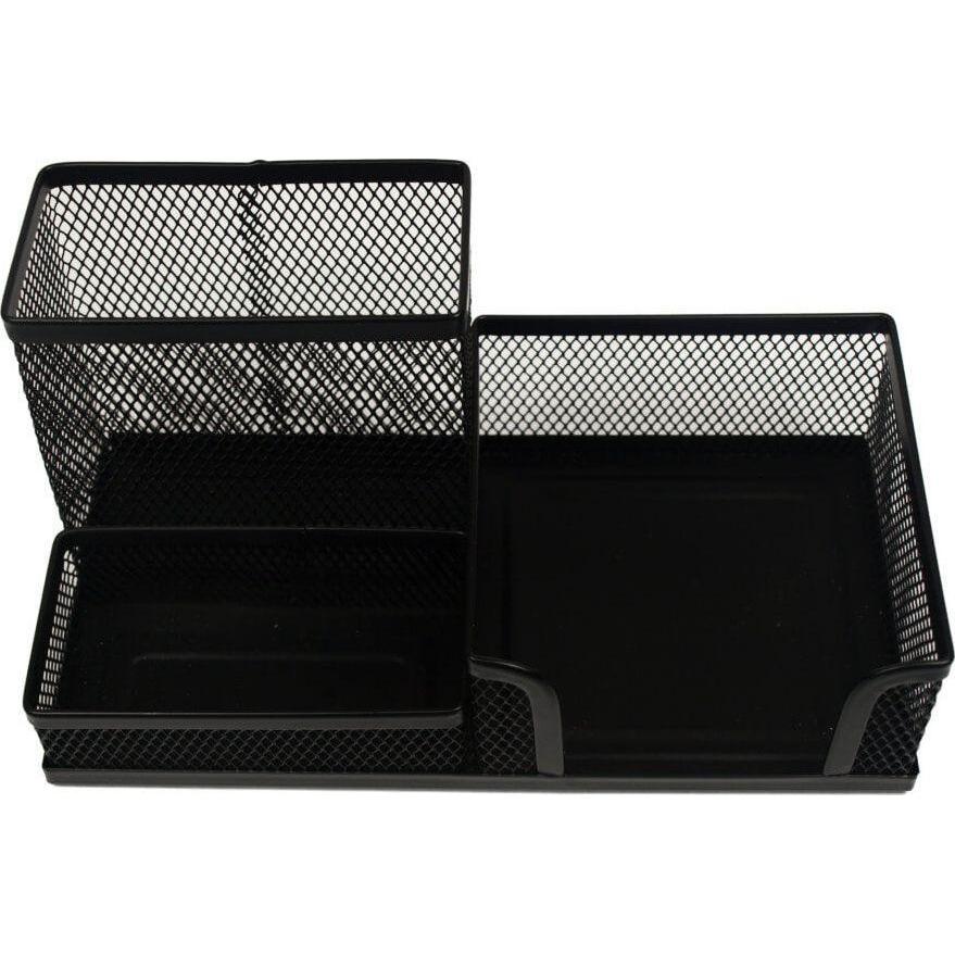 Titanum, Schreibtisch Accessoire, Schwarzer Schreibtisch-Organizer aus Netzstoff