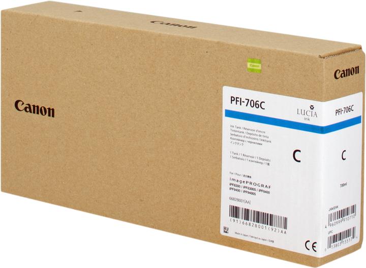 Produktbild Canon Tinte Large Format cyan Orig.Nr. PFI-706C (C)