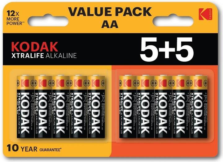 Produktbild Kodak XTRALIFE Alkaline AA Battery 10 (5+5 pack) (10 Stk., AA)