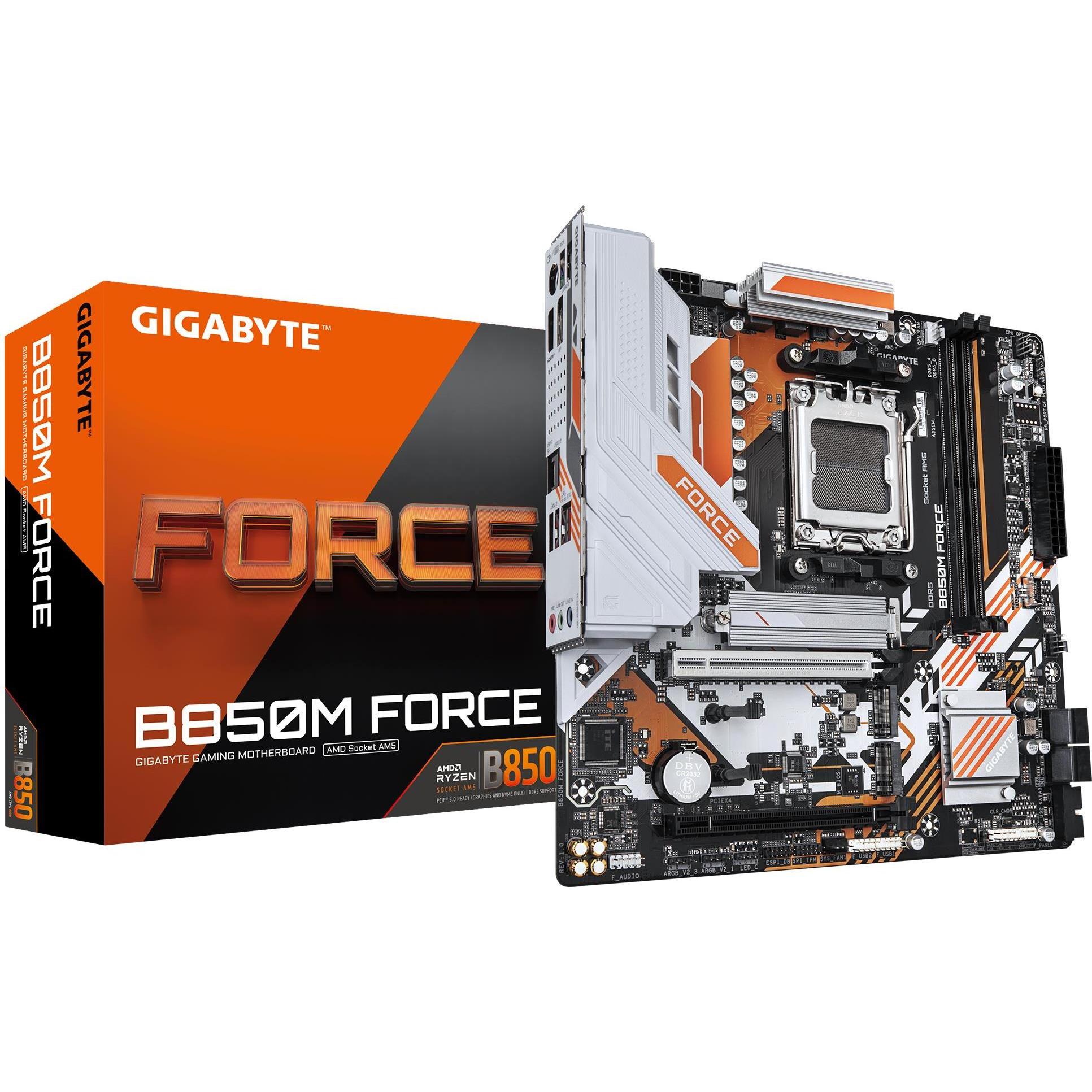 Gigabyte Mainboard AMD B850 SAM5 Micro-ATX Memory DDR5 Memory slots 2 B850MFORCE, Server Barebone