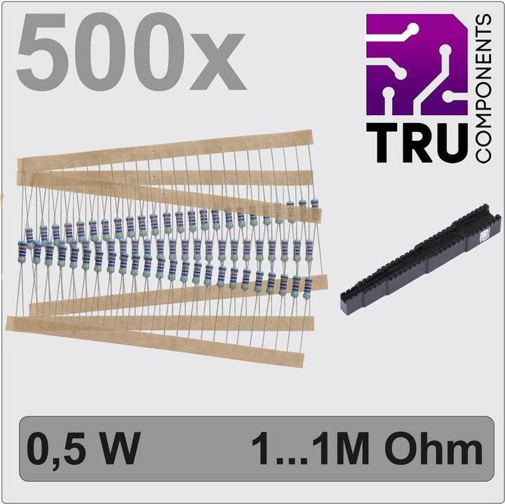 Tru Components TC-12888476 T22P082 Metallschicht-Widerstand Sortiment axial bed