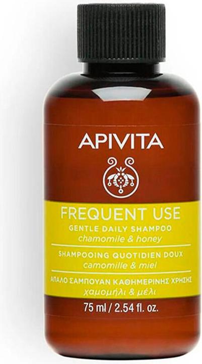 Produktbild Apivita Frequent Use Chamomile & Honey (75 ml, Flüssiges Shampoo)