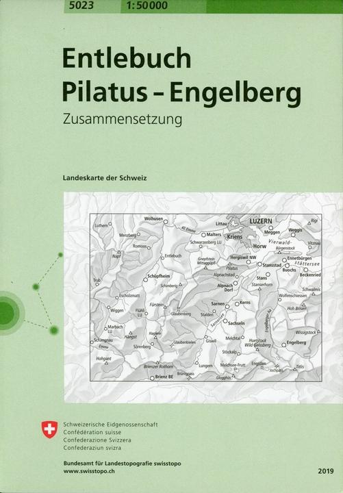 Image du produit Carte géographique 1:50'000 5023 Entlebuch-Pilate-Engelberg