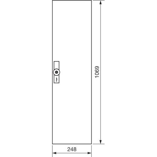Thumbnail - Hager Sondertür FZ192W rechts für Schrank 1100x300mm, Serverschrank Zubehör, Weiss