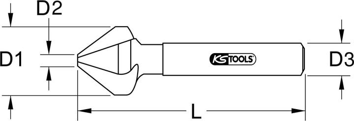 Actual product image KS Tools HSS taper and deburring countersink (28 mm)
